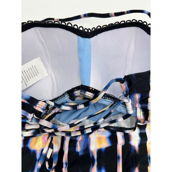 Lucky Brand Dye Print Sweetheart Neckline Strappy Tankini Top Multicolor Size XS - Picture 5 of 5